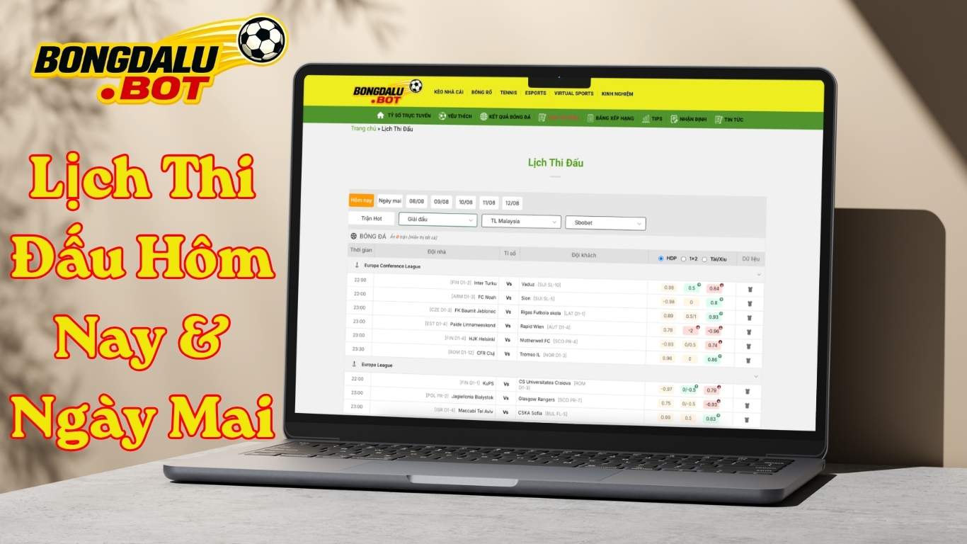 Cập nhật Lịch Thi Đấu Bongdalu hôm nay và ngày mai