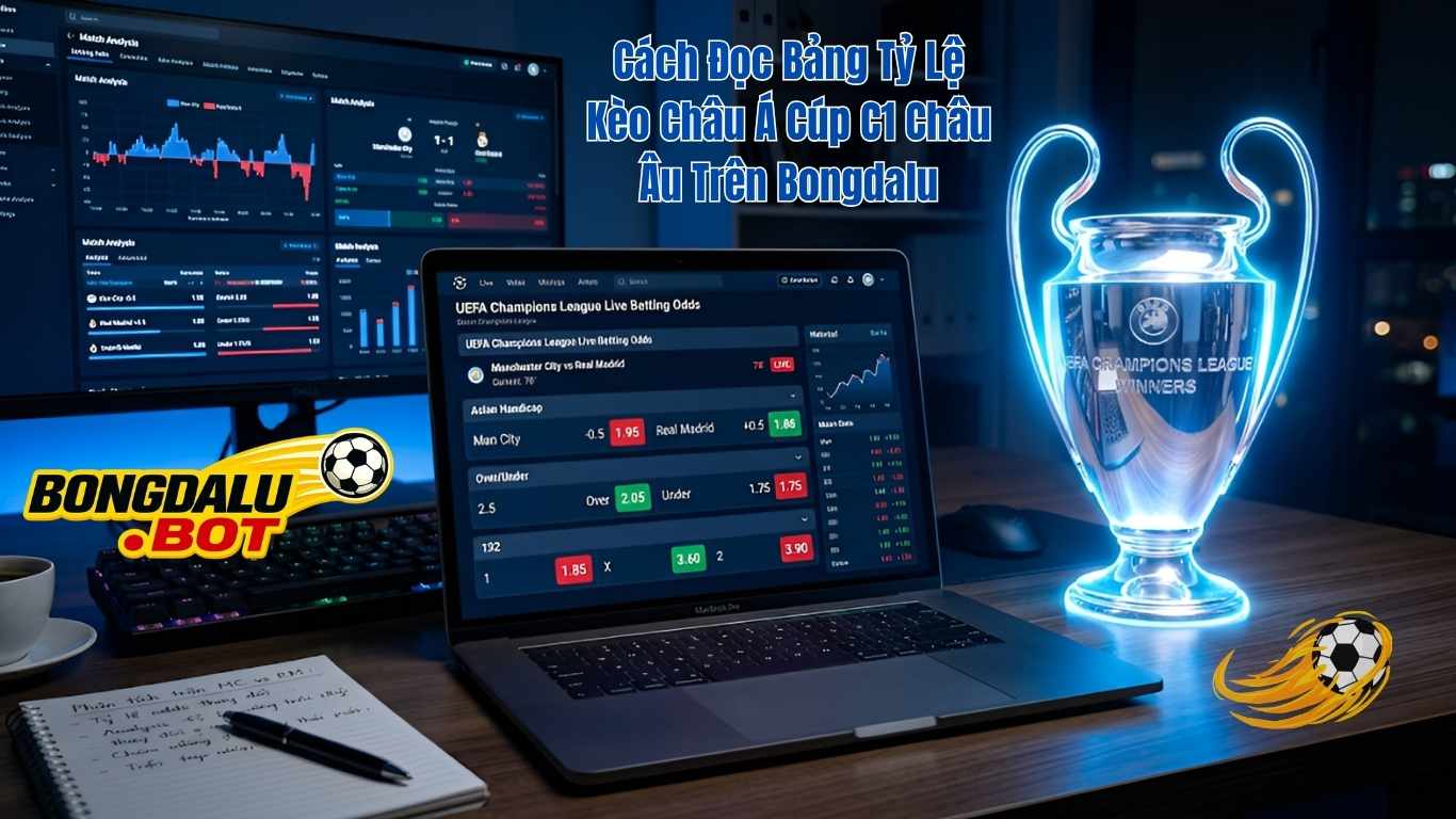 Cách Đọc Bảng Tỷ Lệ Kèo Châu Á (Asian Handicap) Các Trận Đấu Cúp C1